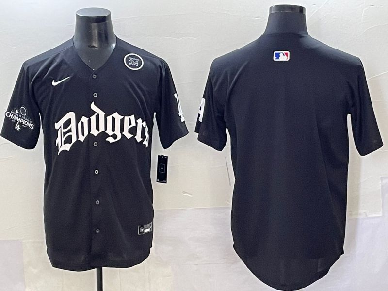 Men 2025 Los Angeles Dodgers Blank Black Seventh generation Joint Name Nike MLB Jersey style 9->los angeles dodgers->MLB Jersey